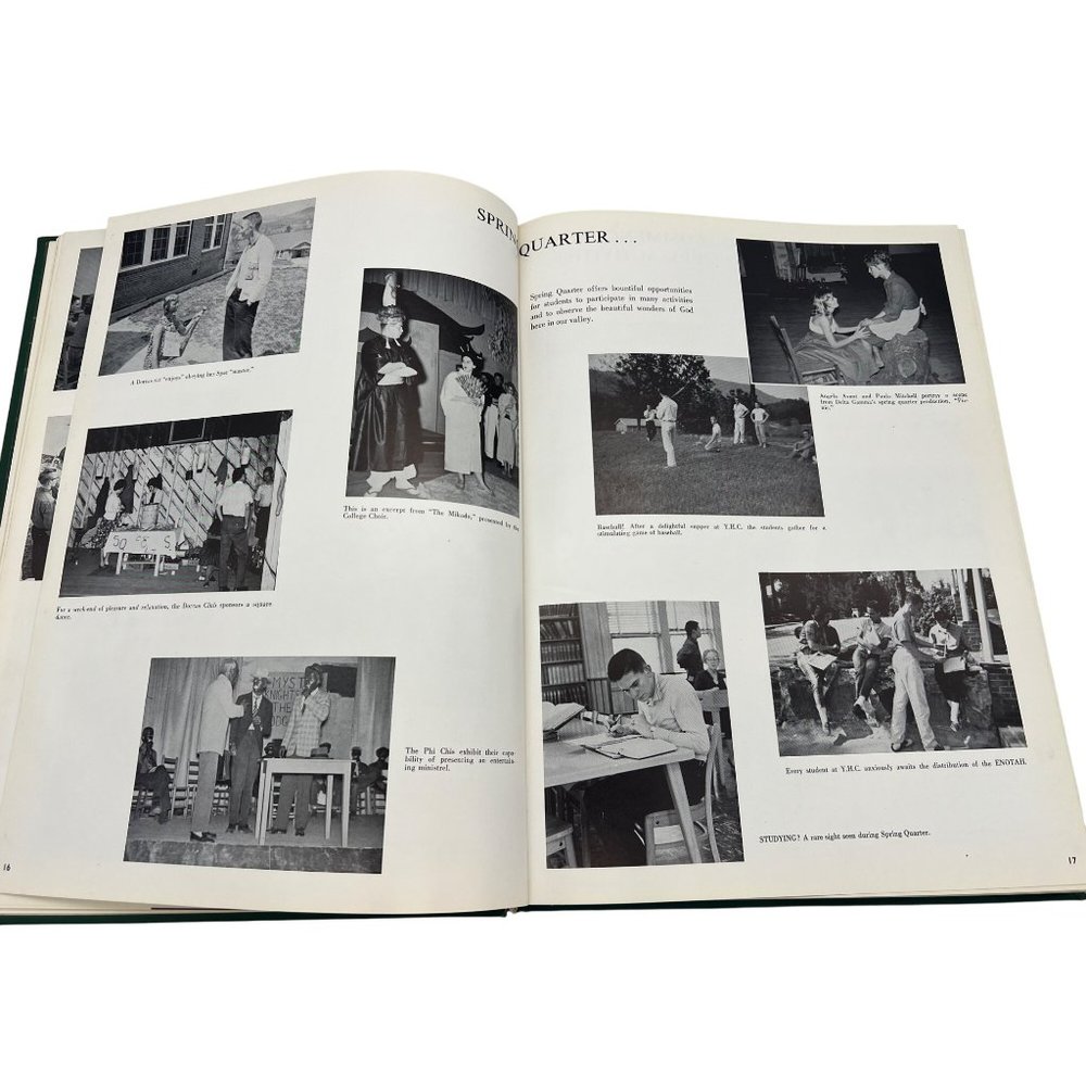 Vintage 1961 Young Harris College Enotah Yearbook Hardcover Georgia College Life - Picture 4 of 10